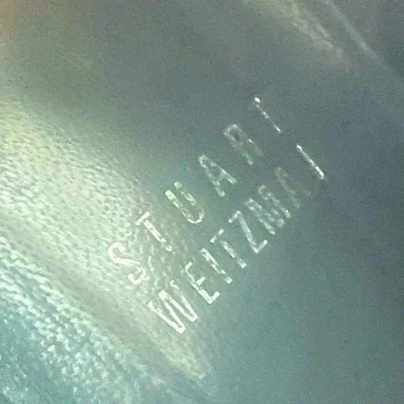 STUART WEITZMAN X RUSSELL & BROMLEY BLACK LEATHER HEELED PLATFORM ANKLE BOOTS 38 - Picture 9 of 12